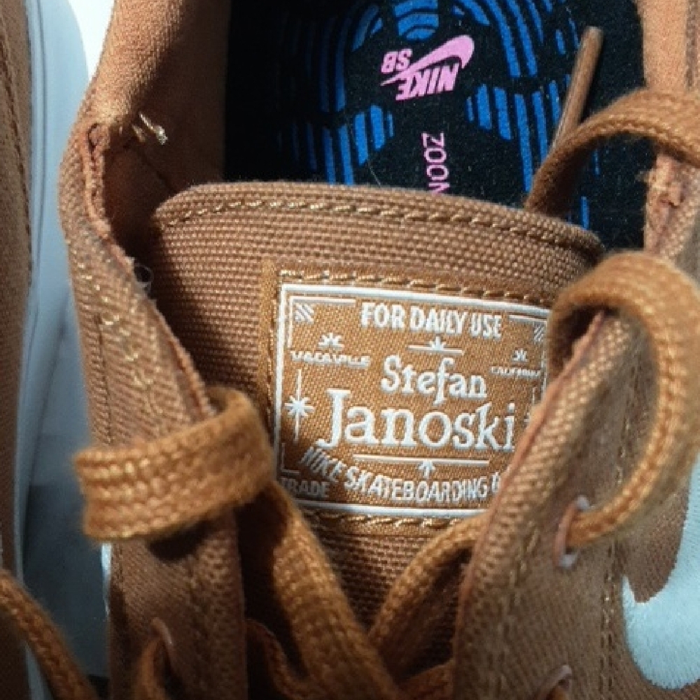 NIKE ZOOM STEFAN JANOSKI Canvas RM‎ SB Cider Or Dark Russet Sneaker - Picture 7 of 8
